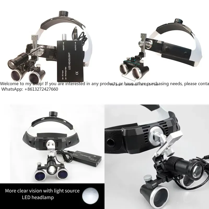 Magnifier With Light - 3.5X/2.5X Magnification Binocular Loupe Surgery Magnifier