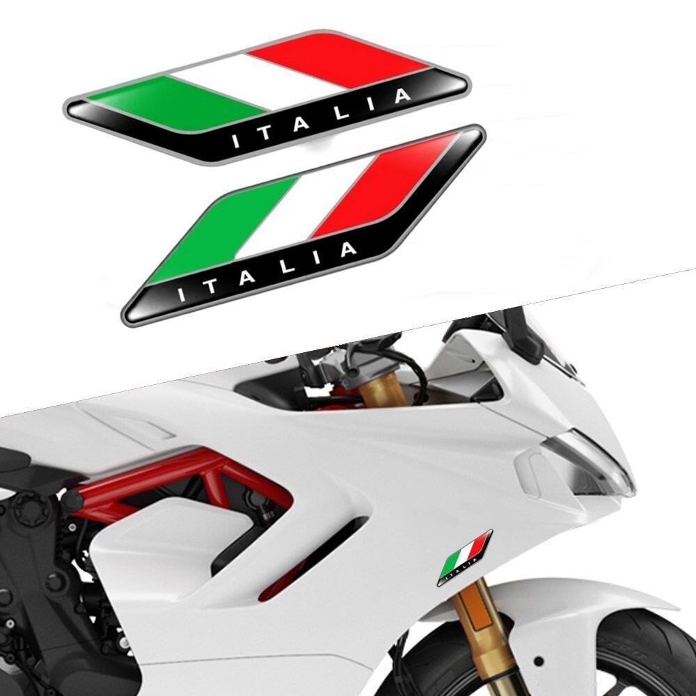 Logo Model Kit - 2Pcs/Pair 3D Tricolor Flag Emblem Badge