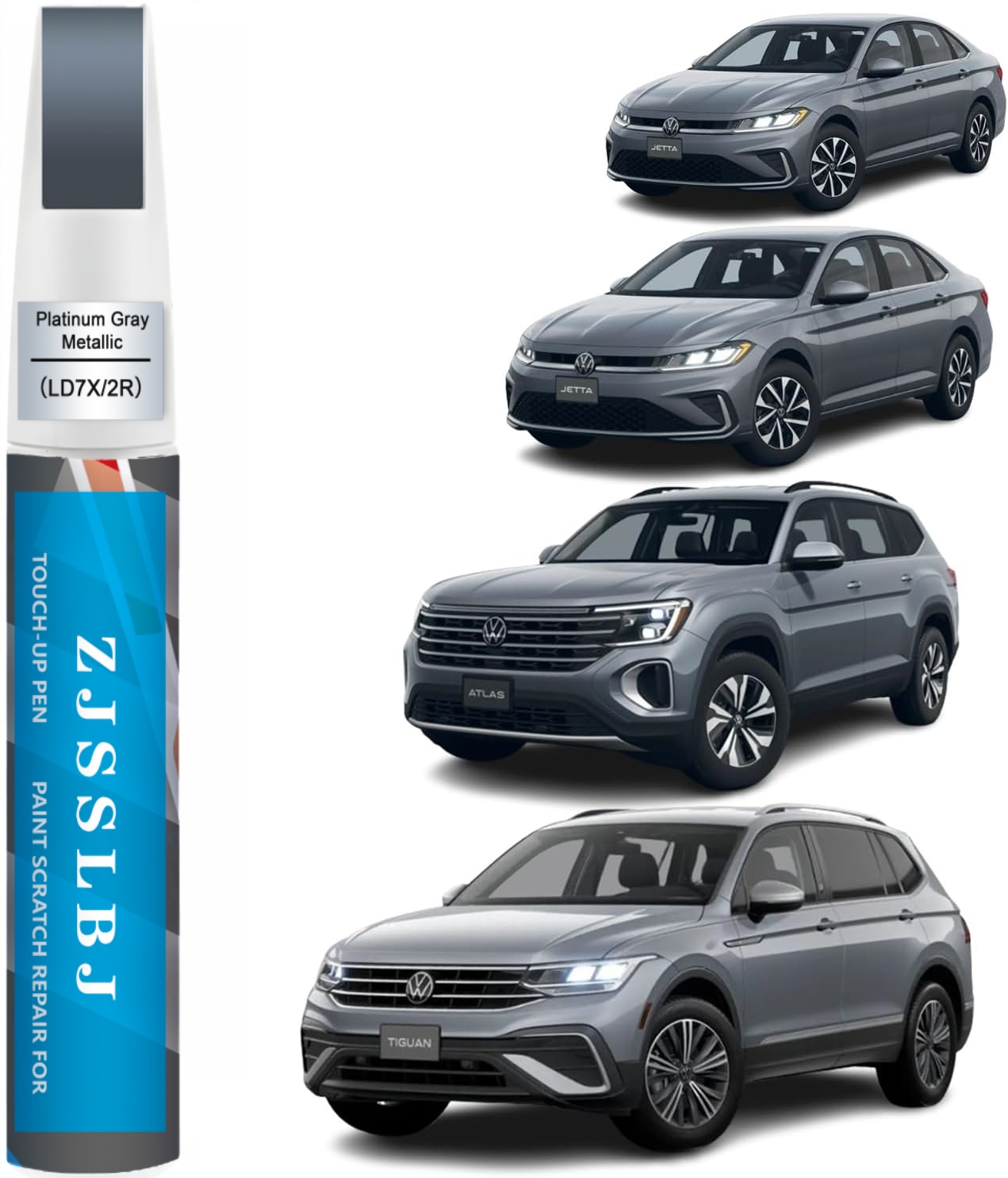 Metallic Paint Set - Car Touch Up Paint(Platinum Gray Metallic(LD7X/2R))