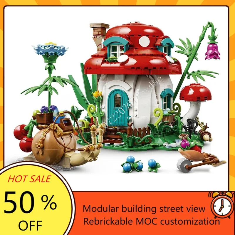 Model Kit House - 964PCS Mushroom House Modular MOC Creative
