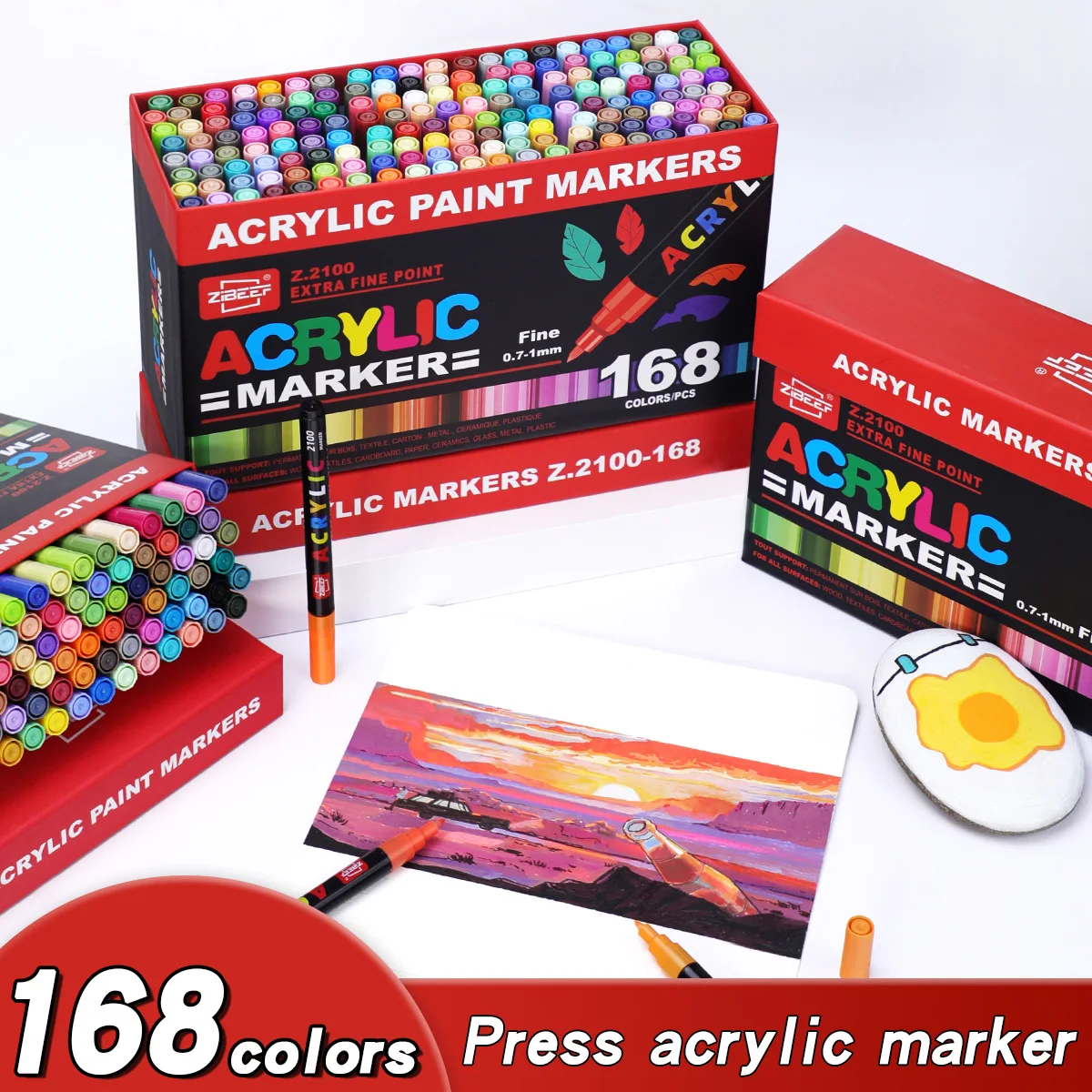 Metallic Paint Set - 36-240 Colors Acrylic Paint Marker Pens