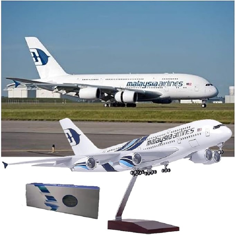 Model Kit Simulator - 1:160 Scale Malaysia Airlines A380 Metal