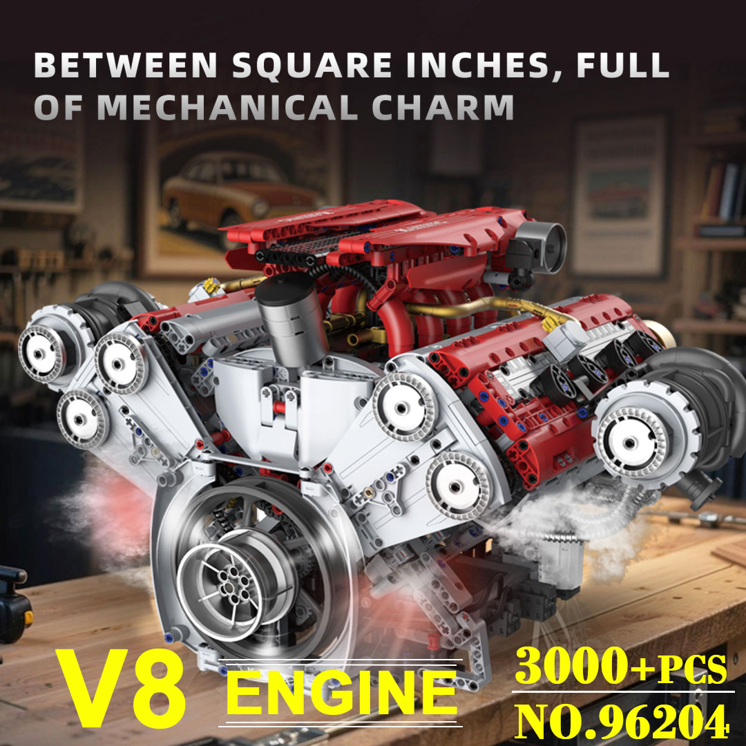 Motorized V8 Engine 3201Pcs Bu - đánh giá và giá Model Kit Engine V8