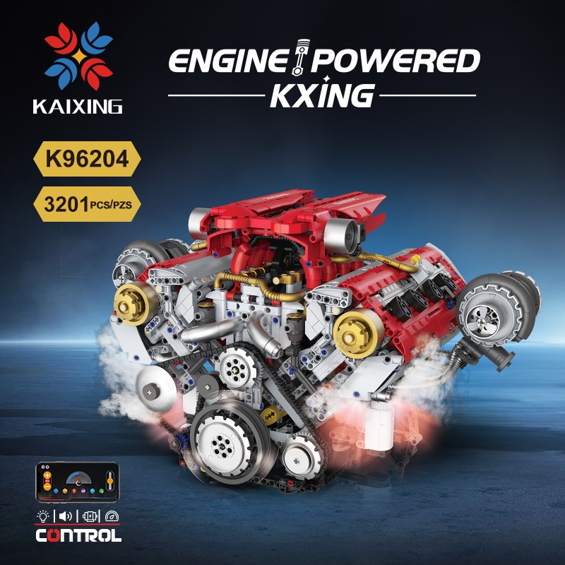 Motorized V8 Engine 3201Pcs Bu - đánh giá và giá Model Kit Engine V8