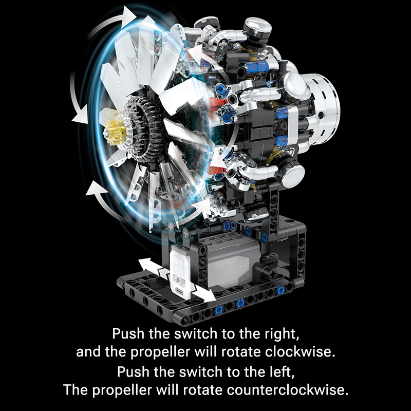 Airplane V8 Engine Motorized S - đánh giá và giá Model Kit Engine V8