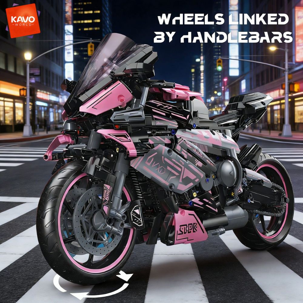 KAVOWORLD 2096PCS Pink Motorcy - đánh giá và giá Model Kit In Era