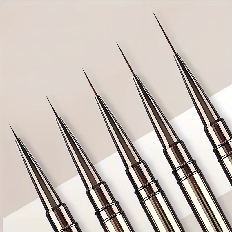 5PCS Nail Art Liner Brushes Ha - đánh giá và giá Metallic Paint Set