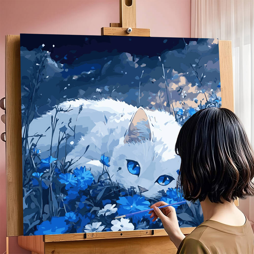 DIY Painting By Numbers Cat An - đánh giá và giá Metallic Paint Set