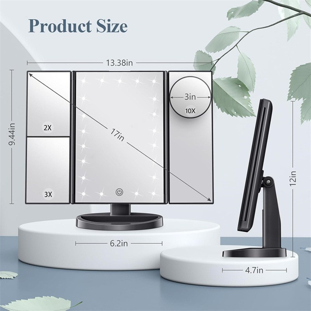 Bathroom Folding Makeup Mirror - đánh giá và giá Magnifier With Light