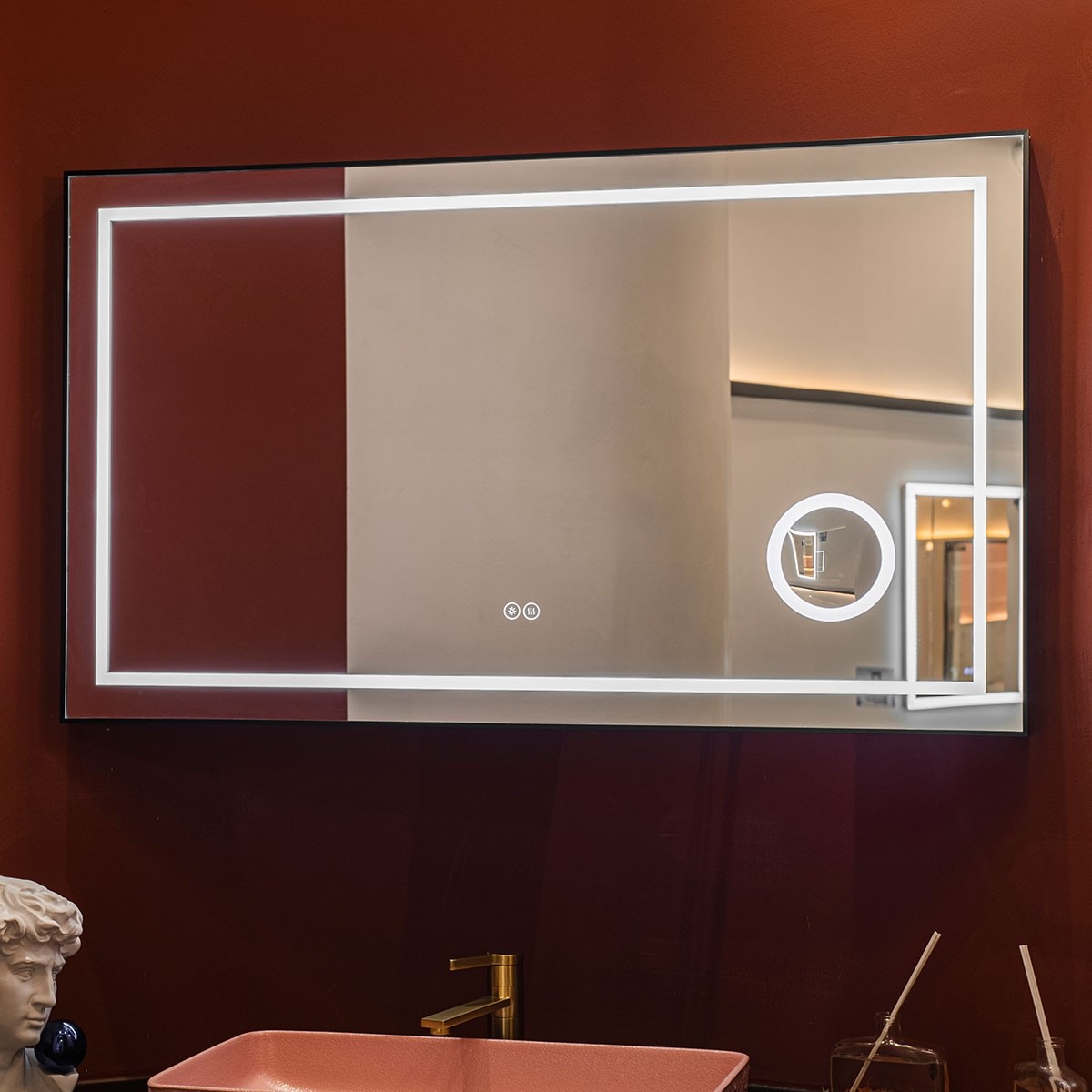 Custom Size Wall Mounted Vanit - đánh giá và giá Magnifier With Light