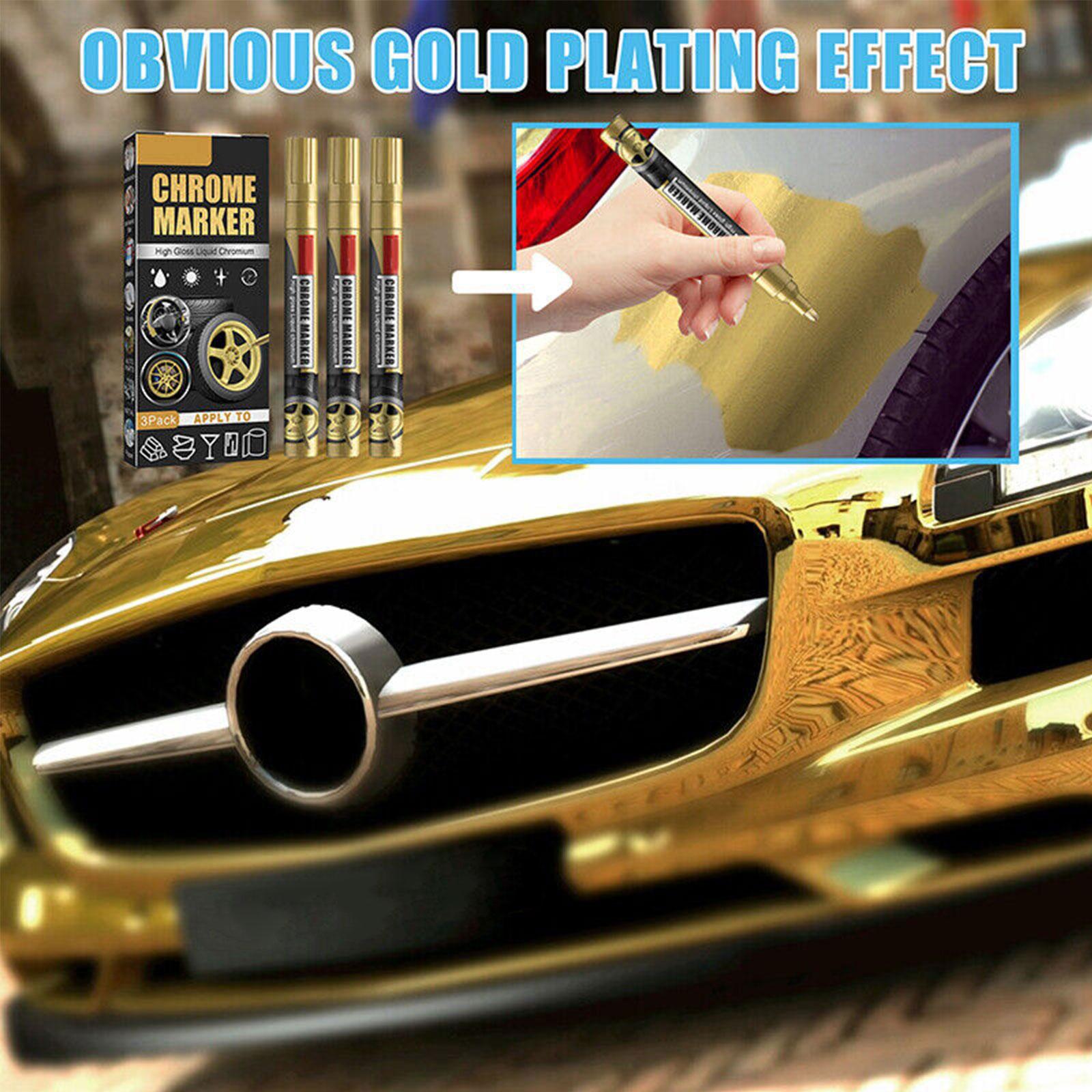 3Pcs/Set Chrome Marker Pen Car - đánh giá và giá Metallic Paint Set
