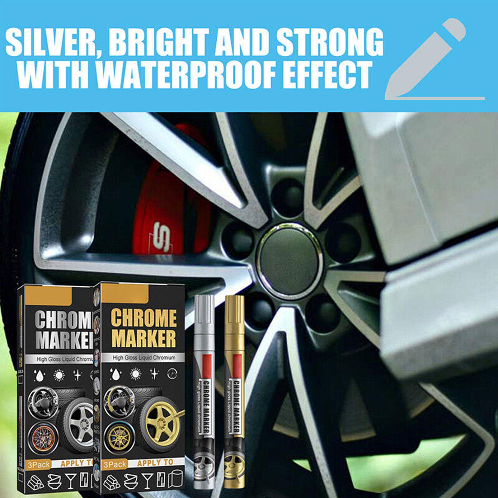 3Pcs/Set Chrome Marker Pen Car - đánh giá và giá Metallic Paint Set