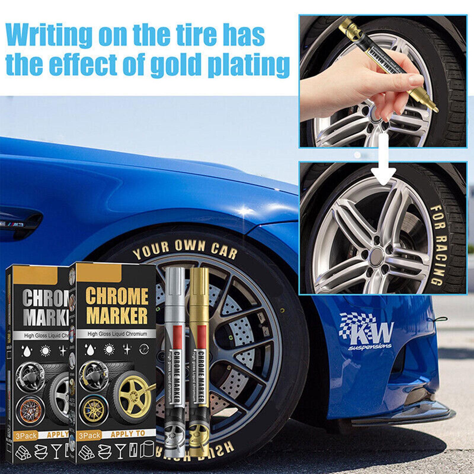 3Pcs/Set Chrome Marker Pen Car - đánh giá và giá Metallic Paint Set