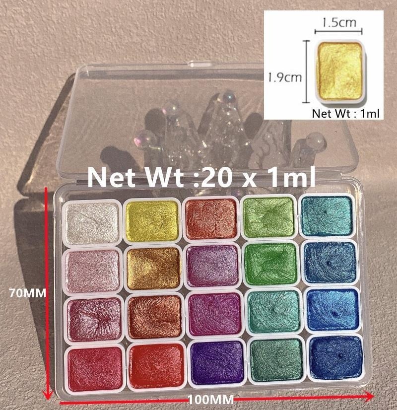Pearlescent Paints Portable 20 - đánh giá và giá Metallic Paint Set