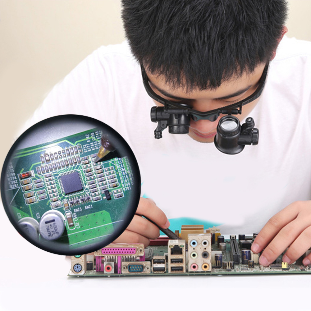 10-25X Head-Worn Magnifier wit - đánh giá và giá Magnifier With Light