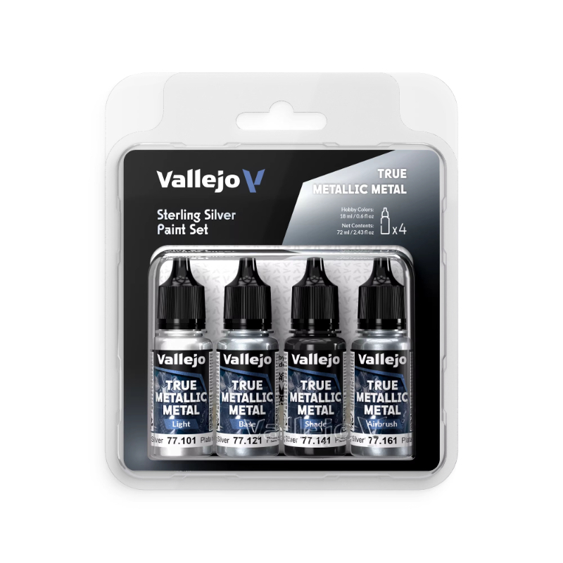 18ML 4-color Set Model Colorin - đánh giá và giá Metallic Paint Set