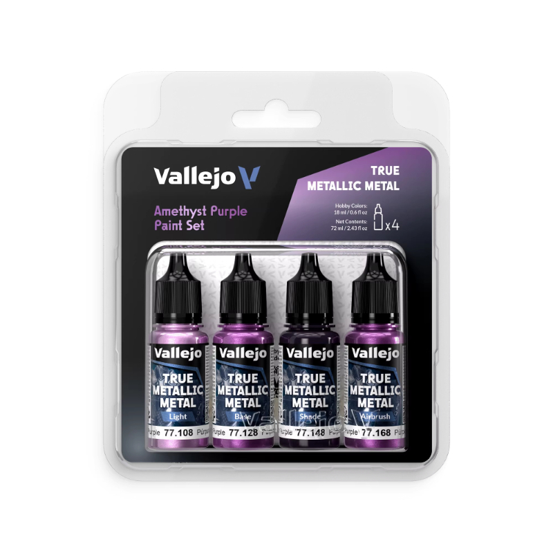 18ML 4-color Set Model Colorin - đánh giá và giá Metallic Paint Set