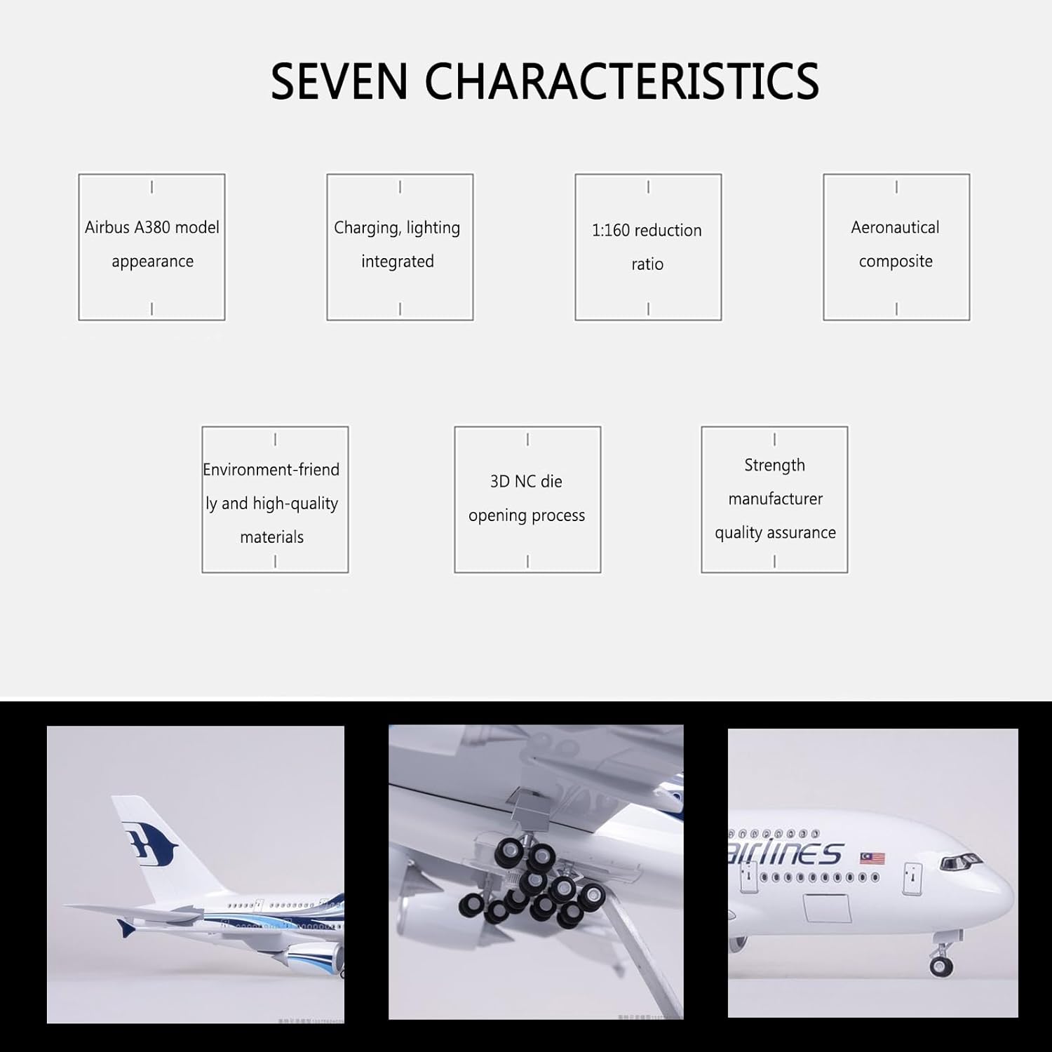 1:160 Scale Malaysia Airlines  - đánh giá và giá Model Kit Simulator
